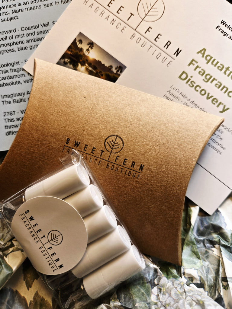 Sweet Fern Samples Discovery - AQUATIC 5 x 2ml Glass Atomiser  |  CHRISTMAS 2025   LIMITED EDITION