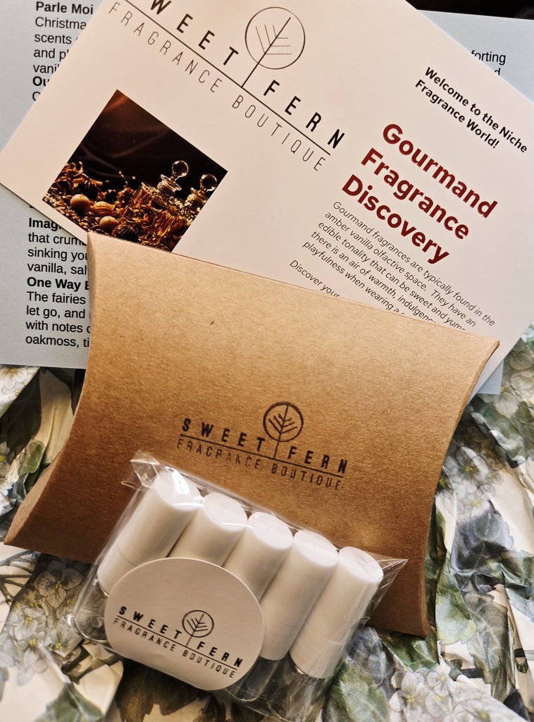 Sweet Fern Samples Discovery - GOURMAND  5 x 2ml Glass Bottle Atomiser  |  CHRISTMAS  2025   LIMITED EDITION