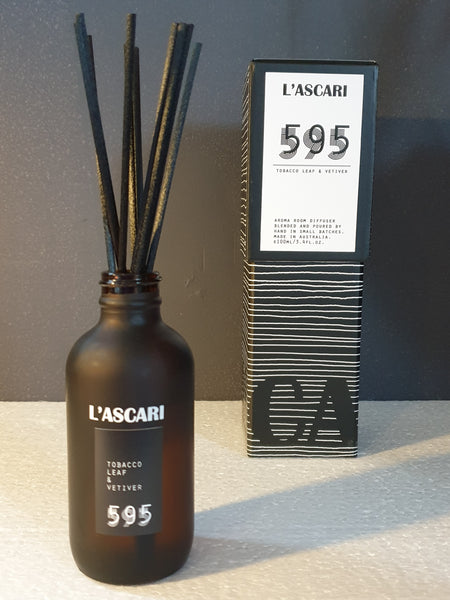 LÁSCARI  -  Diffuser Blend 595  Tobacco Leaf & Vetiver  100mls